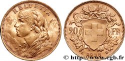 ORO, PALADIO Y PLATINO INVERSIÓN 20 Francs  Vreneli  1935 Berne