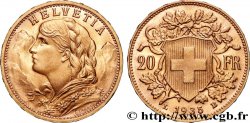 ORO, PALADIO Y PLATINO INVERSIÓN 20 Francs  Vreneli  1935 Berne