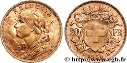 ORO, PALADIO Y PLATINO INVERSIÓN 20 Francs  Vreneli  1935 Berne