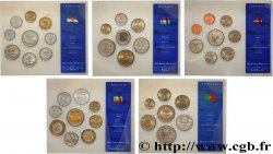 WORLD COINS LOTS Lot de 5 plaquettes de monnaies - Croatie, Hongrie, Lettonie, Lituanie et Portugal n.d. 
