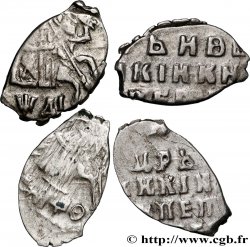 RUSSIE - PIERRE Ier LE GRAND Lot 2 x 1 Kopeck n.d. Kadashev TTB 