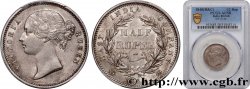 INDES BRITANNIQUES 1/2 Rupee (Roupie) East India Company Victoria 1840 Bombay ou Calcutta SUP58 PCGS