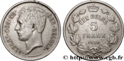 BELGIUM 5 Frank - 1 Belga Albert Ier légende Flamande 1930 Bruxelles