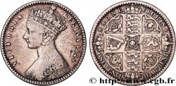 UNITED KINGDOM 1 Florin Victoria couronnée style gothique 1849 Londres