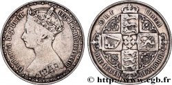 UNITED KINGDOM 1 Florin Victoria couronnée style gothique 1884 Londres