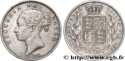 ROYAUME-UNI 1/2 Crown Victoria tête jeune 1886 Londres TTB 