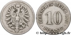 ALLEMAGNE 10 Pfennig aigle héraldique 1874 Francfort