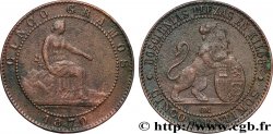 SPAIN 5 Centimos “ESPAÑA” 1870 Oeschger Mesdach & CO