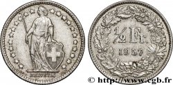 SUISSE 1/2 Franc Helvetia 1957 Berne