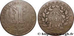 SUISSE - RÉPUBLIQUE DE GENÈVE 6 Sols Deniers - République de Genève 1797  B+ 