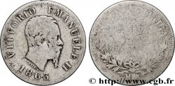 ITALIE 50 Centesimi Victor Emmanuel II 1863 Milan