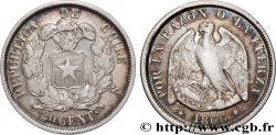 CHILE 20 Centavos Condor 1866 Santiago