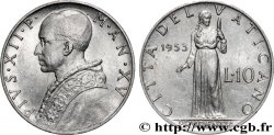 VATICAN AND PAPAL STATES 10 Lire Pie XII an XV 1953 Rome