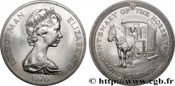 ISLA DE MAN 1 Crown Elisabeth II / tramway hippomobile 1976 Pobjoy Mint EBC 