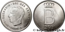 BELGIQUE 250 Francs jubilé d’argent du roi Baudouin légende française 1976 Bruxelles