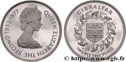 GIBRALTAR 25 Pence Proof Elisabeth II - jubilé d’argent 1977 Llantrisant MS 