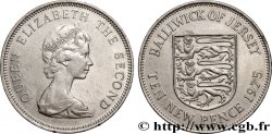 JERSEY 10 New Pence Elisabeth II 1975 Llantrisant AU 