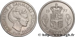 DINAMARCA 5 Kroner Margrethe II 1977 Copenhague MBC+ 