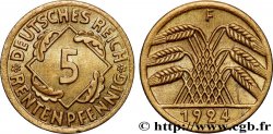 GERMANY 5 Rentenpfennig gerbe de blé 1924 Stuttgart