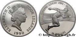 ÎLES COOK  10 Dollar Proof Jeux Olympiques Barcelone 1992Capitaine Cook 1990 