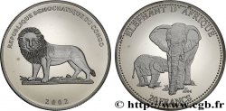 CONGO, DEMOCRATIQUE REPUBLIC 20 Francs Proof Éléphants 2002 