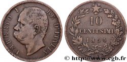 ITALIE 10 Centesimi Humbert Ier 1894 Birmingham