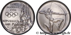 SAN MARINO 100 Lire XXIIe Jeux Olympiques 1980 Rome