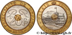 MONACO 20 Francs Palais Princier 1992 Paris