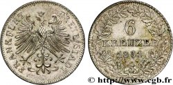 GERMANY - FRANKFURT FREE CITY 6 Kreuzer Ville libre de Francfort 1851 Francfort AU 