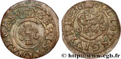 SWEDISH LIVONIA 1 Solidus (Schilling) au nom de Christine de Suède 1643 Riga