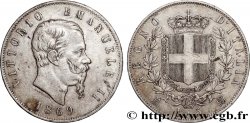 ITALIE 5 Lire Victor Emmanuel II 1869 Milan