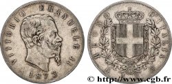 ITALIE 5 Lire Victor Emmanuel II 1873 Milan