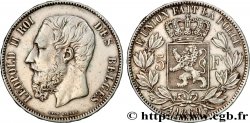 BELGIQUE - ROYAUME DE BELGIQUE - LÉOPOLD II 5 Francs  1869 