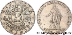 ÖSTERREICH 25 Schilling 200e anniversaire de la naissance de Mozart 1956 