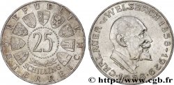 AUTRICHE 25 Schilling 100e anniversaire de la naissance du chimiste Carl Auer von Welsbach 1958 Vienne