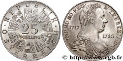 AUTRICHE 25 Schilling Proof 250e anniversaire de l’impératrice Marie-Thérèse 1967 