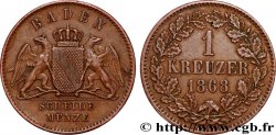 GERMANY - BADEN 1 Kreuzer Grand-Duché de Bade 1868  AU 