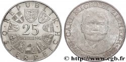AUTRICHE 25 Schilling 50e anniversaire de la mort du compositeur Carl Michael Ziehrer 1972 