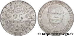 AUTRICHE 25 Schilling 50e anniversaire de la mort du compositeur Carl Michael Ziehrer 1972 