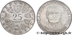 AUSTRIA 25 Schilling 50e anniversaire de la mort du compositeur Carl Michael Ziehrer 1972 