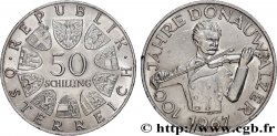 AUSTRIA 50 Schilling 100e anniversaire de la Valse du Danube Bleu par Johann Strauss 1967 