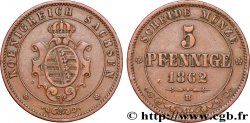 GERMANY - SAXONY 5 Pfennige 1862 Dresde