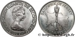ISLA DE JERSEY 50 Pence noces d’argent 1972  SC 