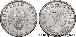 DEUTSCHLAND 50 Reichspfennig aigle héraldique  sur swastika 1941 Berlin