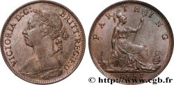 ROYAUME-UNI 1 Farthing Victoria “Bun Head” 1887 