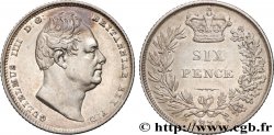 ROYAUME-UNI 6 Pence Guillaume IV 1834 