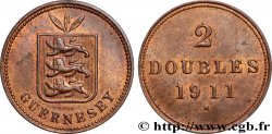 GUERNESEY 2 Doubles armes du baillage de Guernesey 1911 Heaton