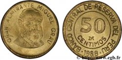PERU 50 Centimos Grand Amiral Miguel Grau 1988 Lima fST 