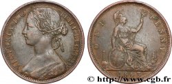 ROYAUME-UNI 1 Penny Victoria “Bun Head” 1863 