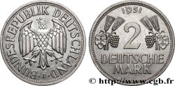 GERMANY 2 Mark aigle 1951 Stuttgart - F